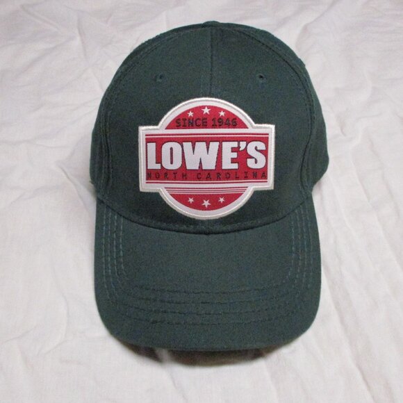 Other - Lowes Embroidered 100% Cotton Strap Back Hat Green Men Size | One Size
